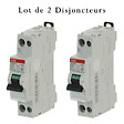 ABB - Lot de 2 disjoncteurs Ph+N raccordement Vis 2A-4,5Ka - Courbe C-ABB - vignette