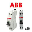 ABB - Lot de 10 disjoncteurs Ph+N raccordement Vis 16A-4,5Ka - Courbe  C-ABB - vignette