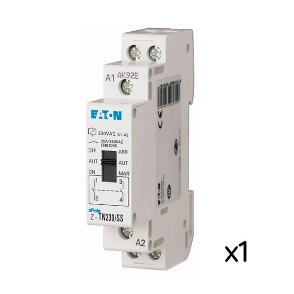 EATON CAPRI - Relais heures creuses 20A 250VAC, contacteur jour/nuit sur rail DIN pour tableau électrique-EATON - large