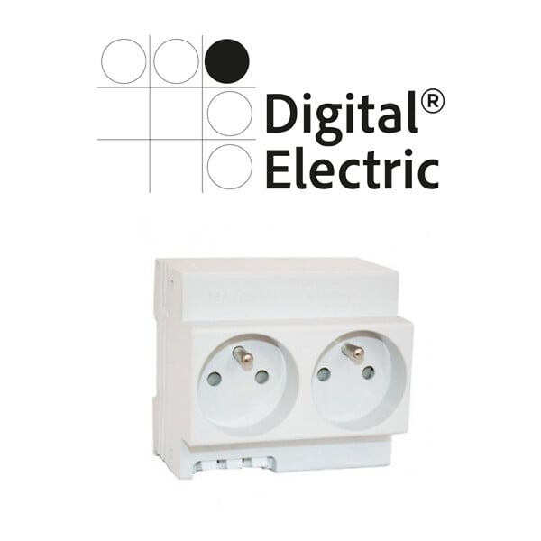 DIGITAL ELECTRIC - Double prise modulaire 16A-Digital Electric - large