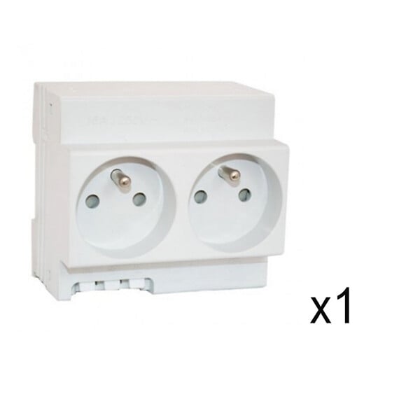 DIGITAL ELECTRIC - Double prise modulaire 16A-Digital Electric - large