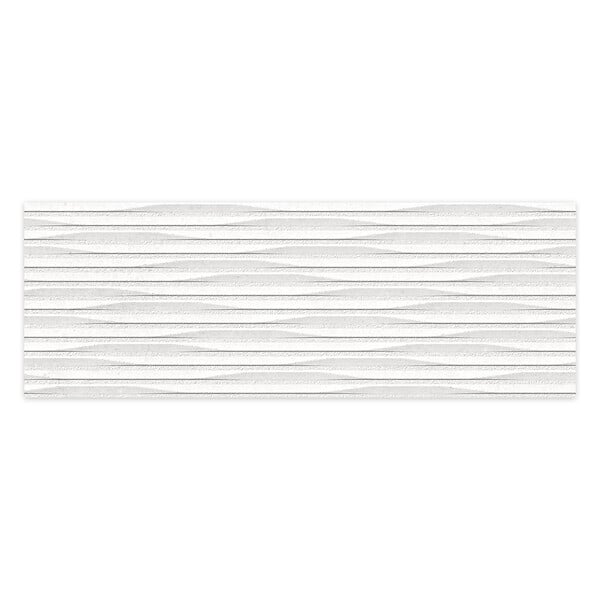 RO'MA NATURE - Carrelage effet Pierre 3D Blanc Glace Linea 100x33,3x0,98 cm Orvigny - Mur intérieur (vendu par carton de 1,67 m²) - large