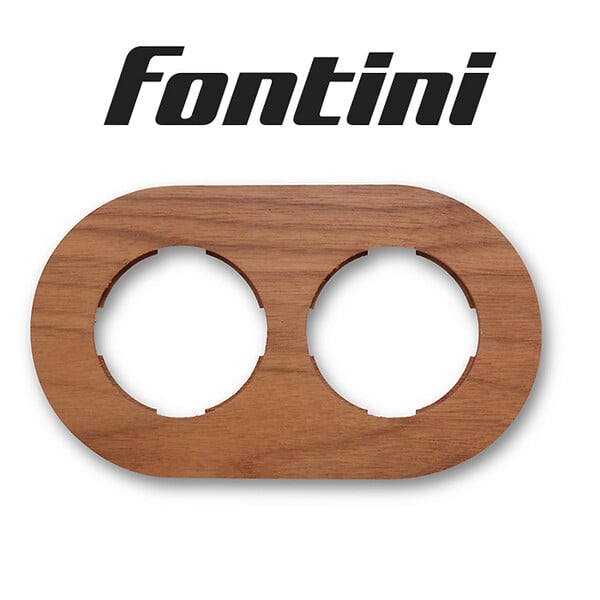 FONTINI - Plaque 2 postes noyer  DO-FONTINI - large