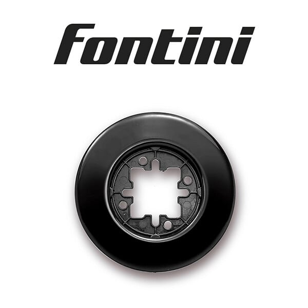 FONTINI - Plaque 1 poste porcelaine noire  DO-FONTINI - large