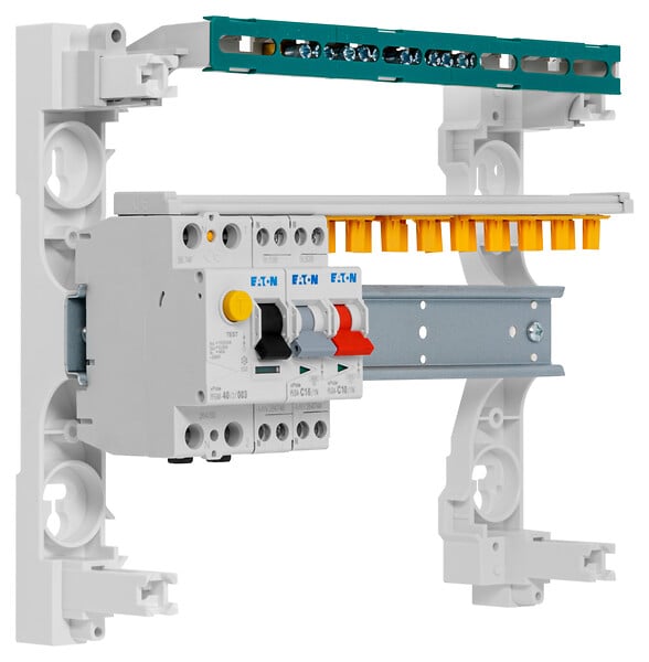 EATON CAPRI - Tableau 1 rangée pré-équipé 1 inter. diff. 40A type AC + 2 disjoncteurs (1x10A et 1x16A)-EATON - large
