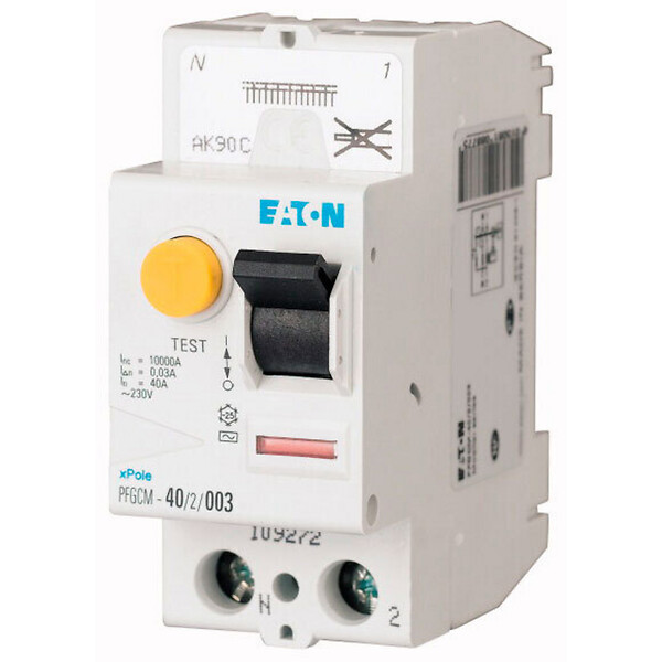 EATON CAPRI - Interrupteur différentiel auto 40A type AC 30mA, PFGCM, borne à ressort-EATON - large
