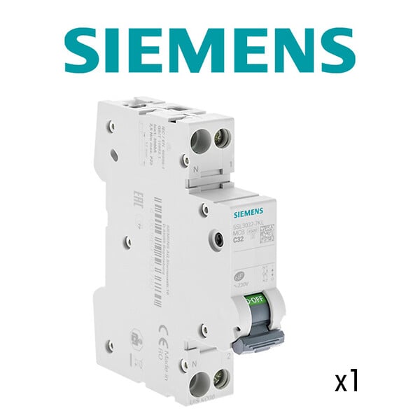 SIEMENS - Disjoncteur 32A Ph+N courbe C 4.5kA 230V-SIEMENS - large