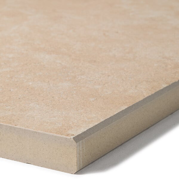 RO'MA NATURE - Margelle de piscine effet Travertin Nuancé 60x28x2 cm Bord Droit Pietra - large