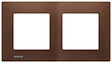 SIEMENS - Plaque Double Métal Marron Siemens DELTA VIVA - vignette