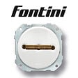 FONTINI - Va-et-vient double métal laiton vieilli porcelaine blanche DO LOW - vignette