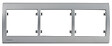 SIEMENS - Plaque Triple Horizontale Aluminium Delta IRIS - vignette