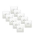 SIEMENS - LOT de 10 Prises 2P+T Blanc Delta Viva + Plaques Blanc - vignette