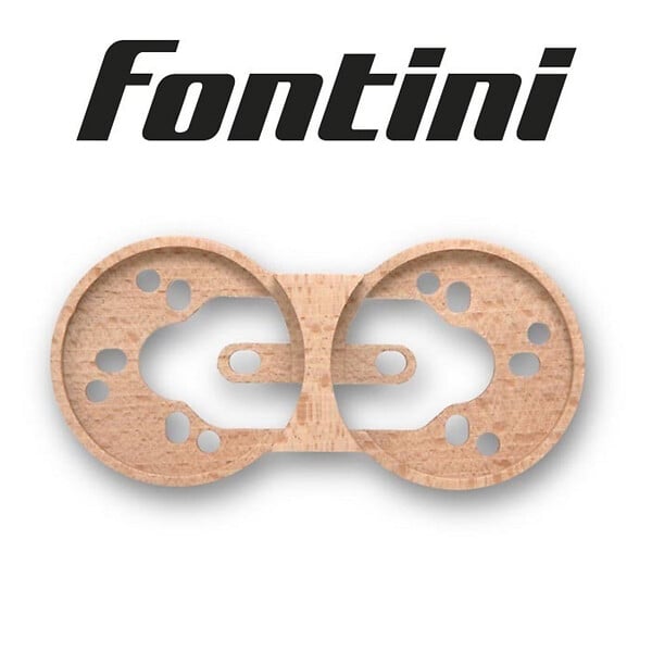 FONTINI - Socle 2 postes hetre naturel  DO - large