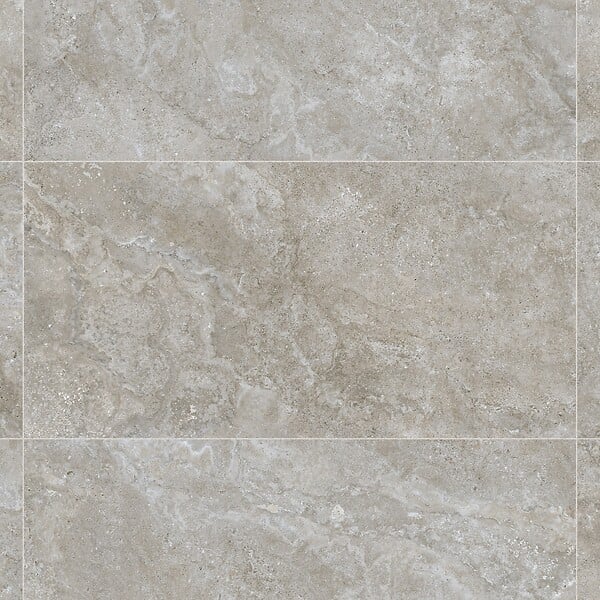 RO'MA NATURE - Carrelage effet Travertin Gris Marron 151x75,5x0,9 cm In&Out Castorel - Sol et mur intérieur et Sol extérieur (vendu par carton de 2,28 m²) - large