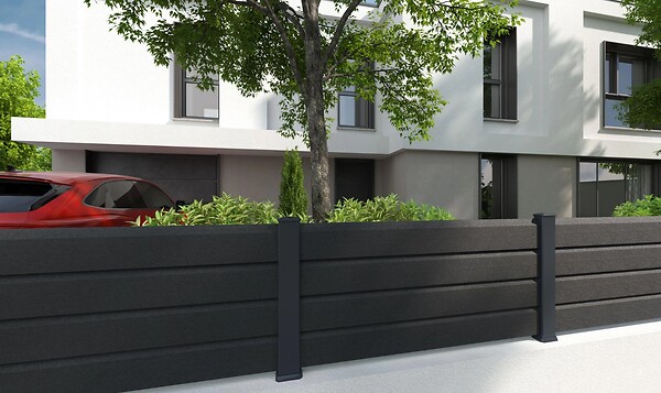 ALTONA - Lame persienne composite à emboîter ADELE gris anthracite - 30 x 160 x 1500 mm - large