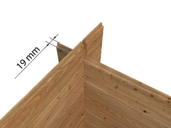 WHITE WOOD - Abri de jardin en bois Pablo 1 traité autoclave ép. 19 mm - White Wood - 4,1m² - large