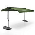 OVIALA - Store double pente 3 x 4m et 4 dalles lestées vert cactus  - Delgada - vignette