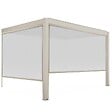 OVIALA - Pergola bioclimatique adossée 3x4 m et 2 stores bois crème - Oia - vignette