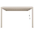 OVIALA - Pergola bioclimatique adossée 3x4 m et 2 stores bois crème - Oia - vignette