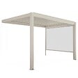 OVIALA - Pergola bioclimatique adossée 3x4m et 1 store bois crème - Oia - vignette