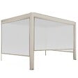 OVIALA - Pergola bioclimatique adossée 3x4m et 3 stores bois crème - Oia - vignette