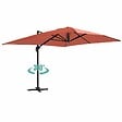 OVIALA - Parasol déporté 4x3 m inclinable + 4 dalles à lester terracotta - Caserta - vignette