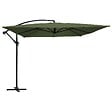 OVIALA - Parasol déporté 3 x 3 m vert cactus - Genova - vignette