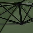 OVIALA - Parasol déporté 3 x 3 m carré et 4 dalles lestées vert cactus - Genova - vignette