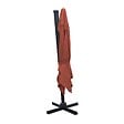 OVIALA - Parasol déporté inclinable et rotatif 3 x 3m en aluminium terracotta - Malaga - vignette