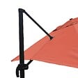 OVIALA - Parasol déporté inclinable et rotatif 3 x 3m en aluminium terracotta - Malaga - vignette