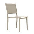 OVIALA - Ensemble table de jardin extensible et 8 assises en aluminium crème - Galilée - vignette