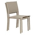 OVIALA - Ensemble table de jardin extensible et 8 assises en aluminium crème - Galilée - vignette