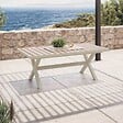 OVIALA - Table extensible en aluminium et céramique 10 places crème - Tivoli - vignette