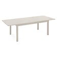 OVIALA - Table de jardin extensible en aluminium 8 à 10 places crème - Butterfly - vignette