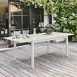 OVIALA - Table de jardin extensible en aluminium 8 à 10 places crème - Butterfly - vignette