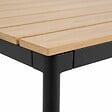 OVIALA - Table de jardin 180x90 cm en métal et bois 8 places gris - Bogota - vignette
