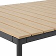 OVIALA - Table de jardin 180x90 cm en métal et bois 8 places gris - Bogota - vignette