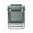 OVIALA - Lot de 2 fauteuils lounge inclinable en acier vert de gris - Monaco - vignette