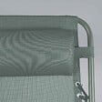 OVIALA - Lot de 2 fauteuils lounge inclinable en acier vert de gris - Monaco - vignette