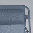 OVIALA - Fauteuil relax de jardin en acier et textilène inclinable bleu foncé - Monaco - vignette