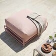 OVIALA - Pouf pour salon de jardin modulable avec structure rose poudré - Mixi - vignette