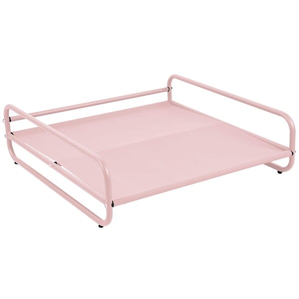 OVIALA - Pouf pour salon de jardin modulable avec structure rose poudré - Mixi - large