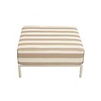 OVIALA - Pouf rayé pour salon de jardin modulable en tissu beige - Patio - vignette