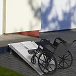HOMCOM - Rampe de fauteuil roulant rampe de chargement antidérapante pliable avec bordures de sécurité max. 270 Kg alu - vignette