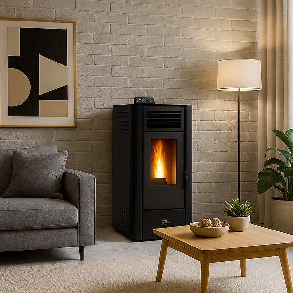 SANNOVER - Poêle à granulés air Anita 11,6 kW Noir Sannover - large