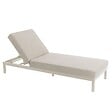 OVIALA - Lot de 2 bains de soleil inclinable en aluminium crème - Galapagos - vignette