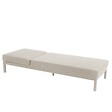 OVIALA - Lot de 2 bains de soleil inclinable en aluminium crème - Galapagos - vignette