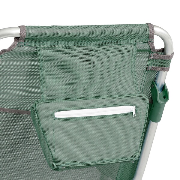 OVIALA - Fauteuil clic clac des plages en polyester vert amande - Clic Clac des plages - large