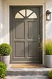 GD MENUISERIES - Porte d'entrée Bois Vitrée Fiacre Gris Quartz, H215 x L90 cm Côte Tableau p.Gauche, (Poignée, Barillet ref N158RPL -IN158RCI) - vignette
