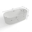 SPALINA - Baignoire Ilot Indigo 168 blanche 168 x80 x58 cm, by SPALINA - vignette